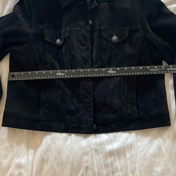 Vintage Jones New York Country Black Leather/Suede Western Jacket - Picture 8 of 10